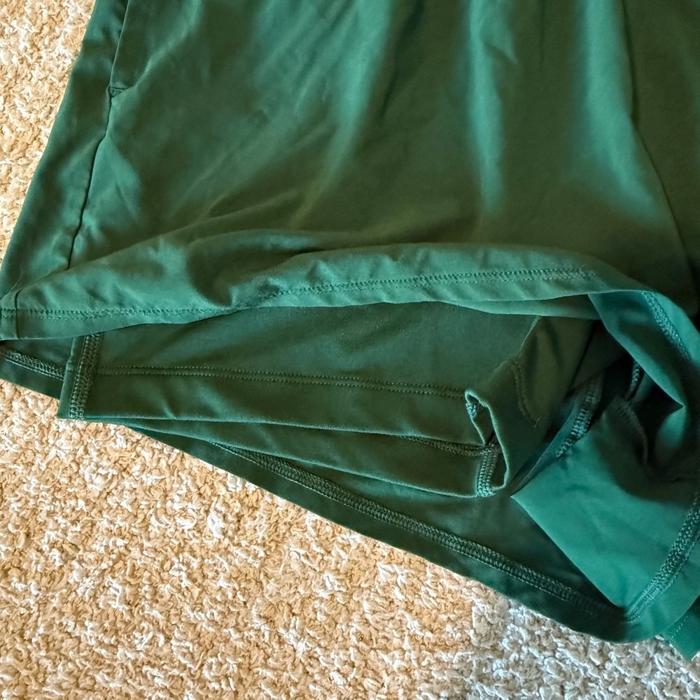 Nike Women's Dark Green Athletic Shorts - Picture 3 of 4